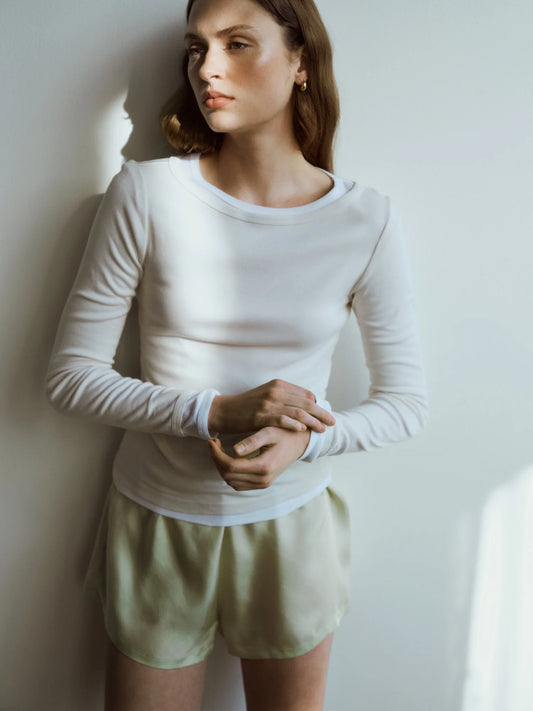 Fine Supine Cotton L/S Boatneck