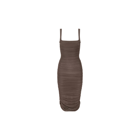 Anya Shirred Midi Dress