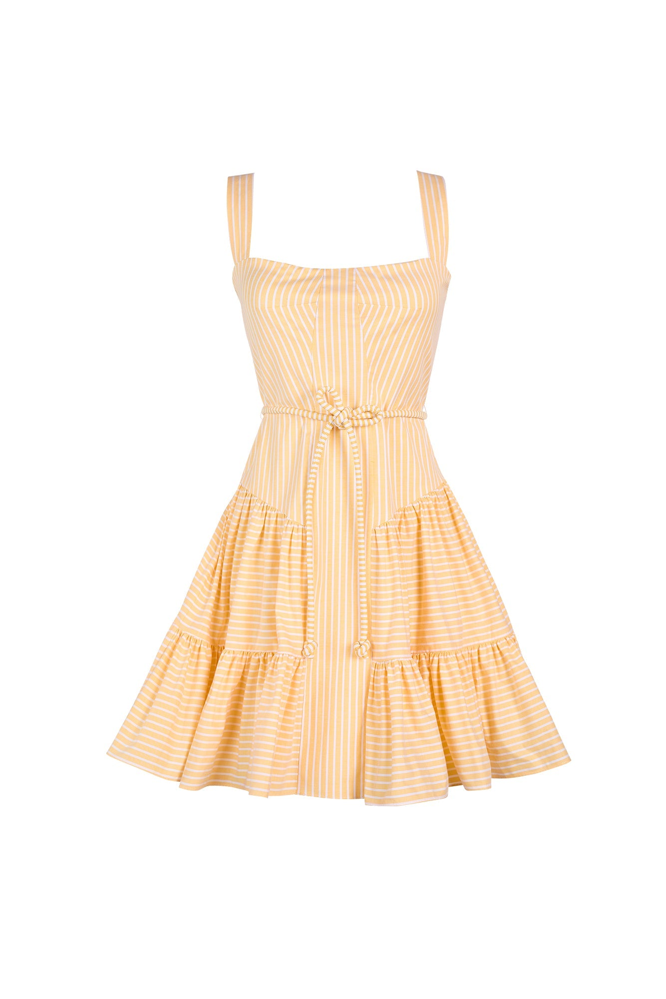 CARACAS MINI DRESS IN YELLOW STRIPES