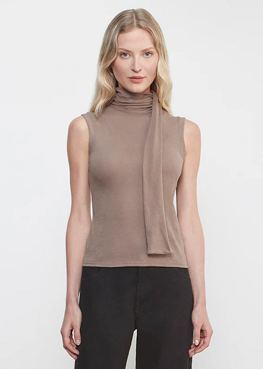 Cashmere Sleeveless Scarf Top