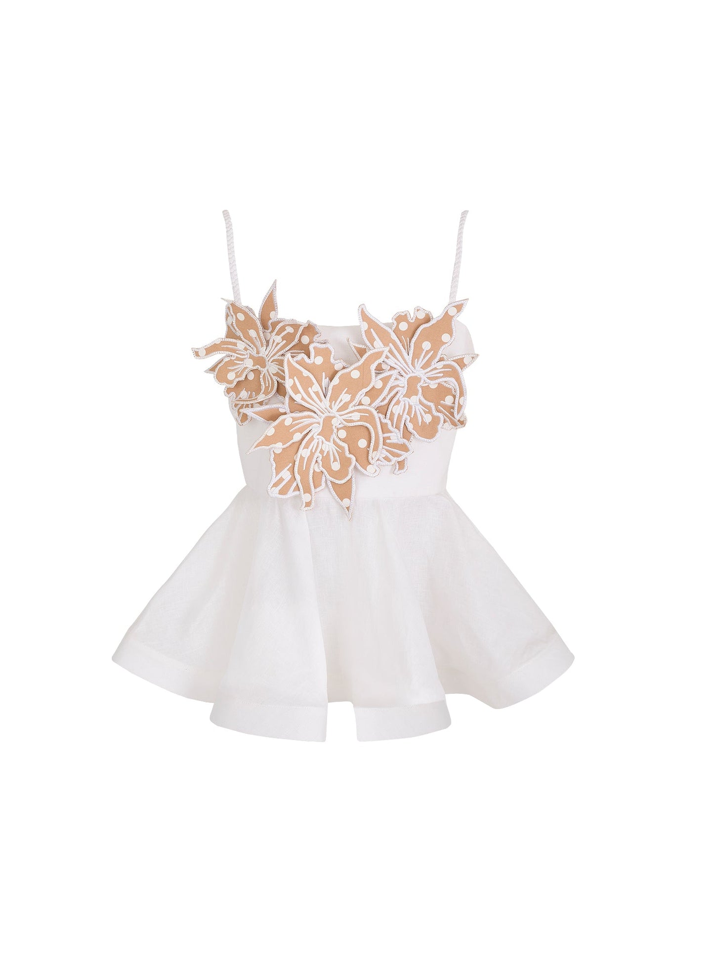 DREAMY TOP IN WHITE WITH POLKA DOTS