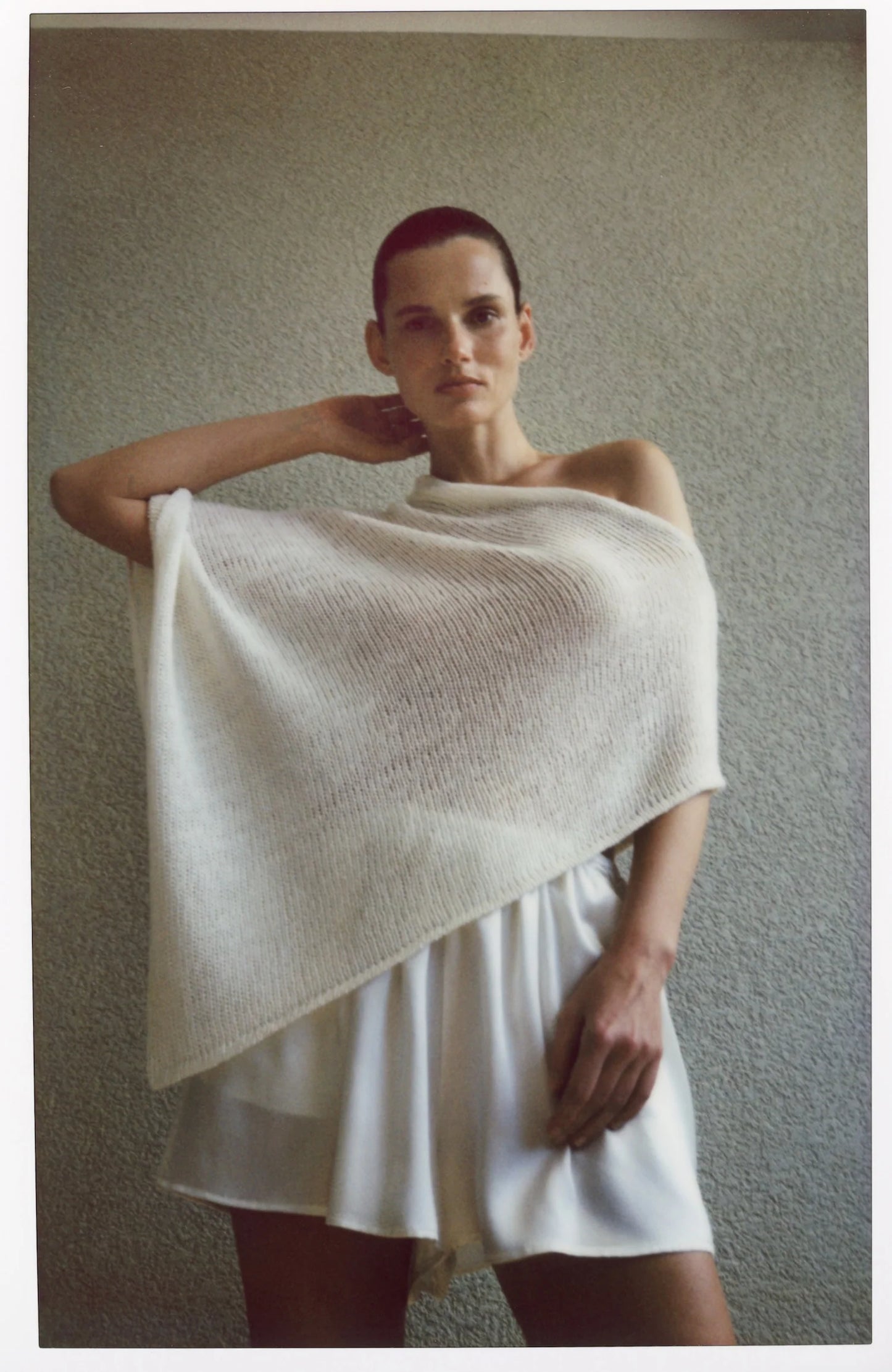 Linen Open Knit Poncho