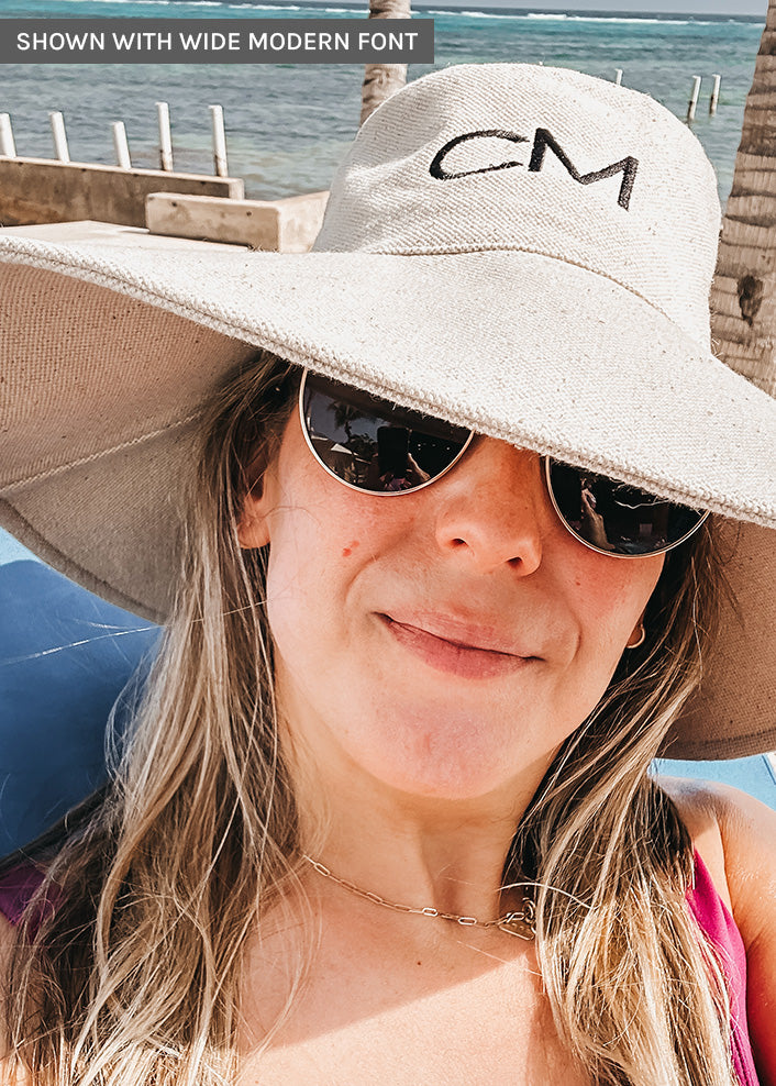 Fringed Canvas Packable Sun Hat