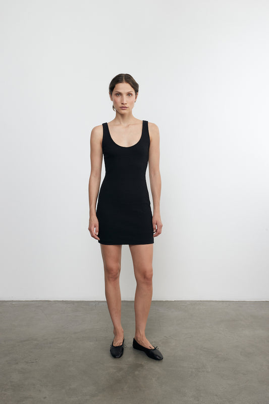 Textured Jacquard Tank Dress