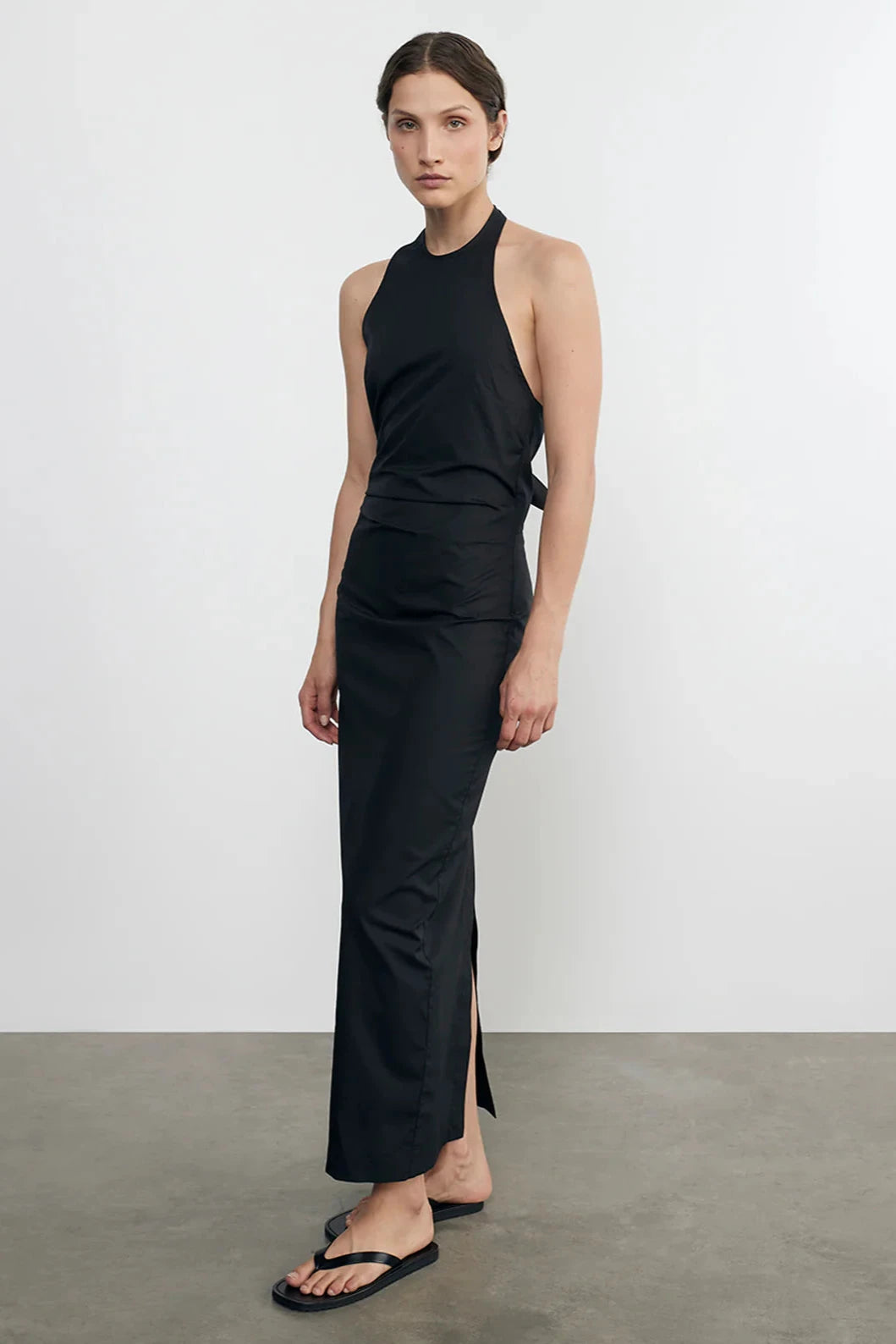 Poplin Halter Dress