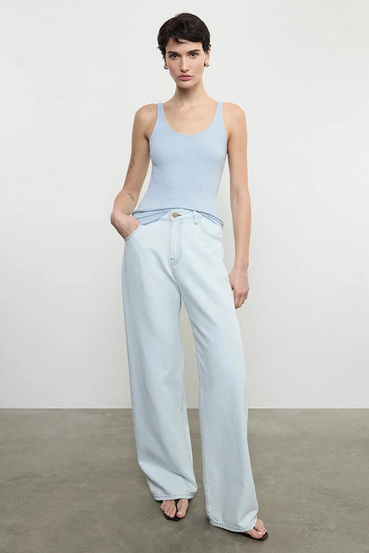 Slouchy Straight Jean in Italian Denim