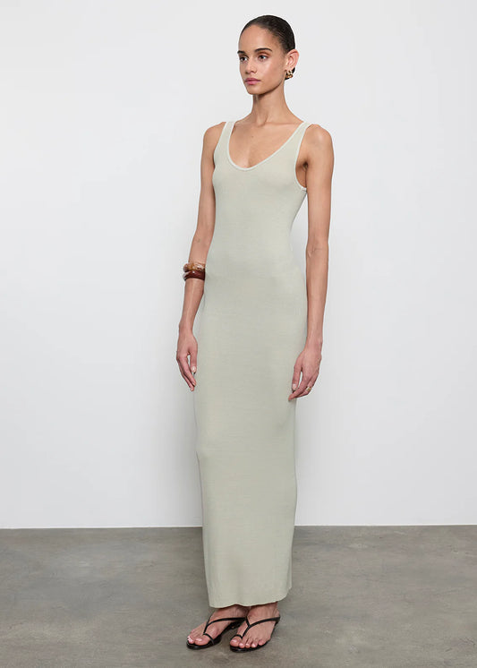 Silk Knit Maxi Tank Dress