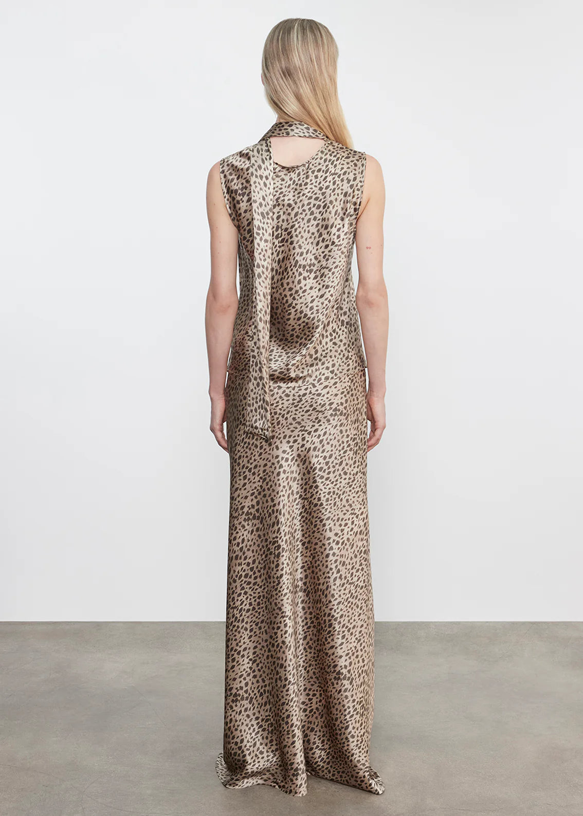 Silk Satin Full Length Skirt