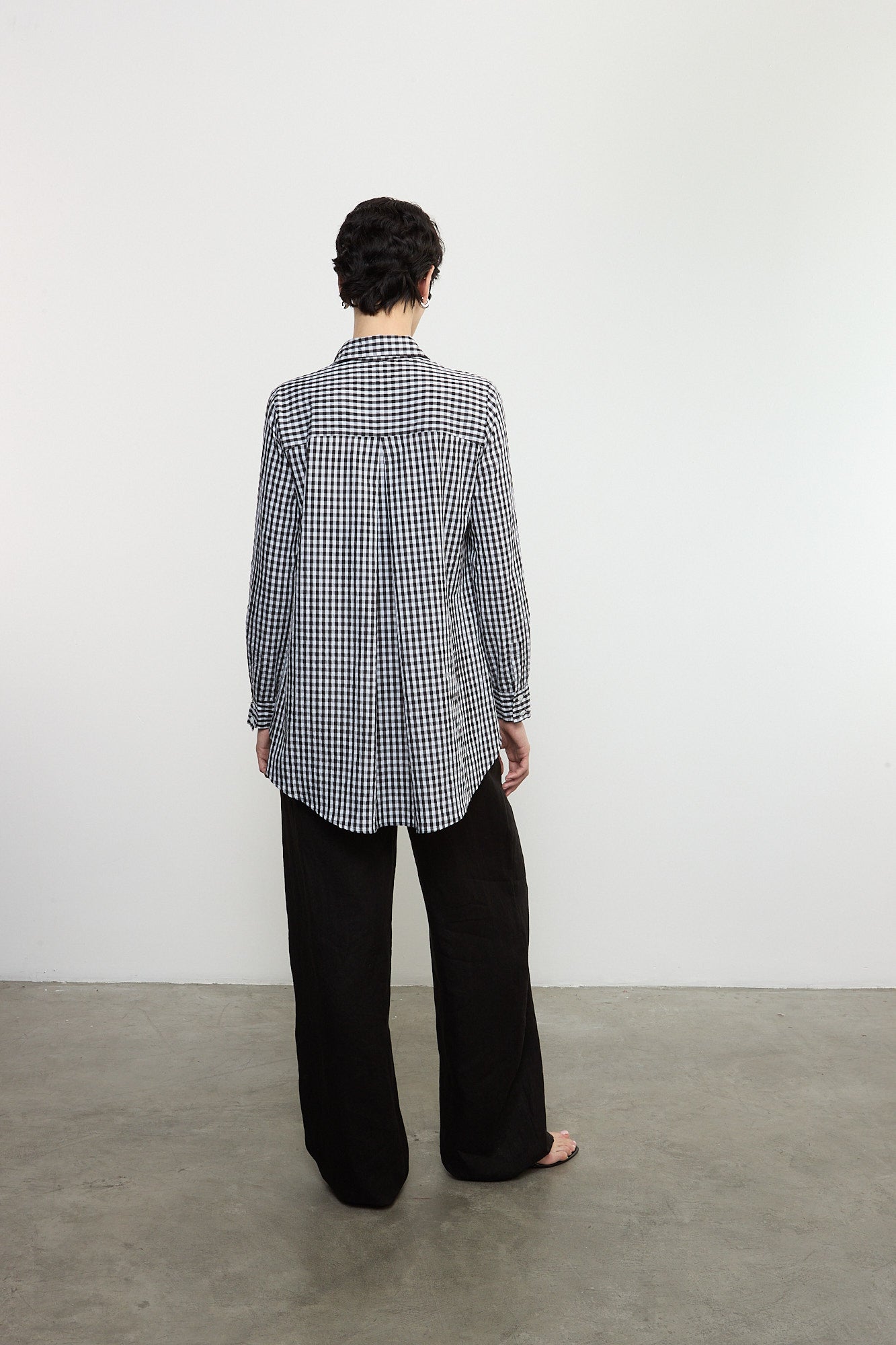 Textured Gingham Shirt in Japanese Cotton