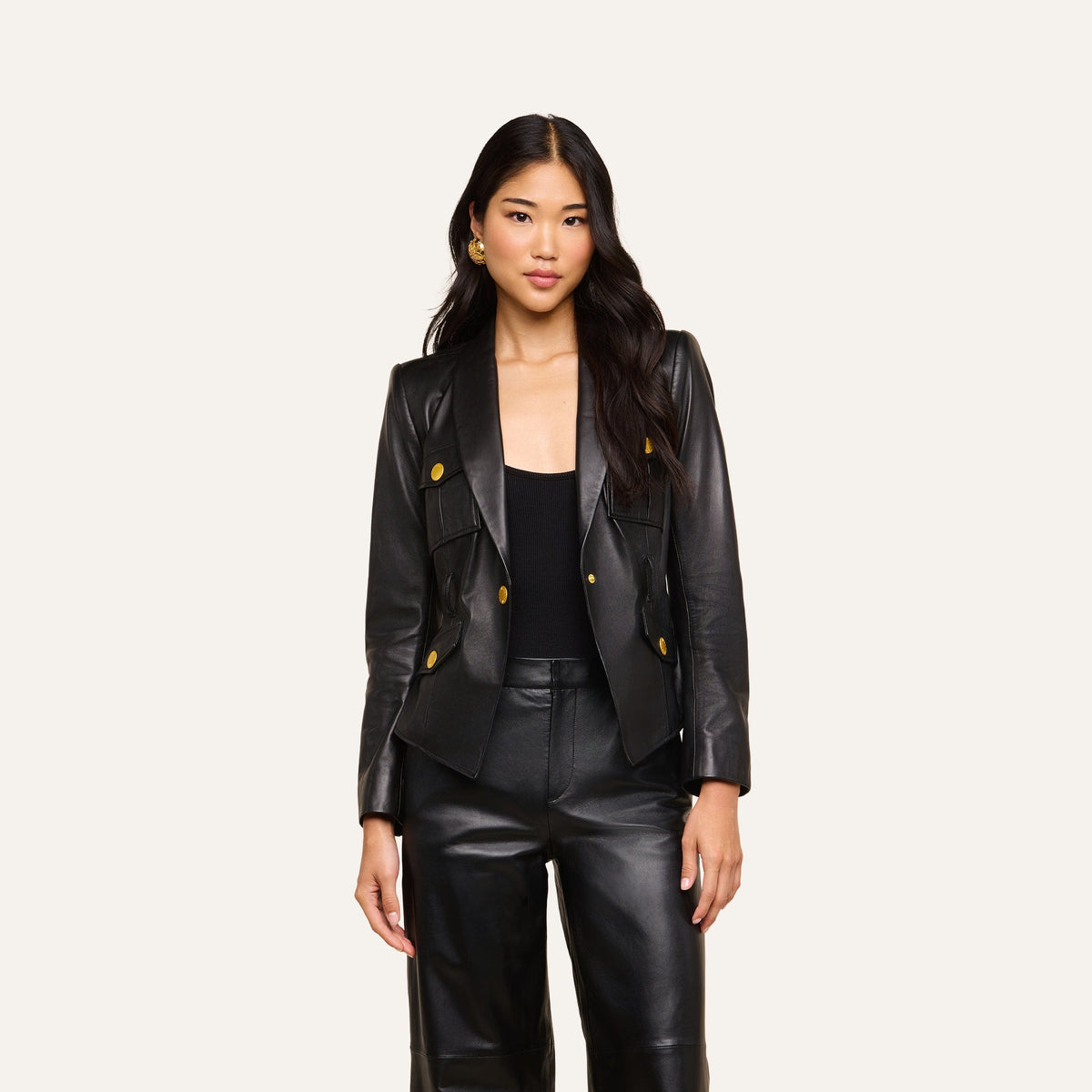Wisteria Leather Blazer