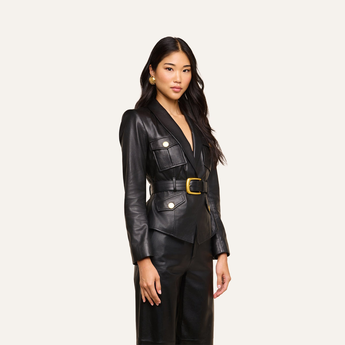 Wisteria Leather Blazer