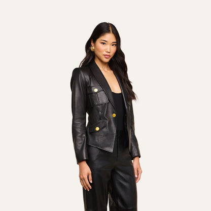 Wisteria Leather Blazer