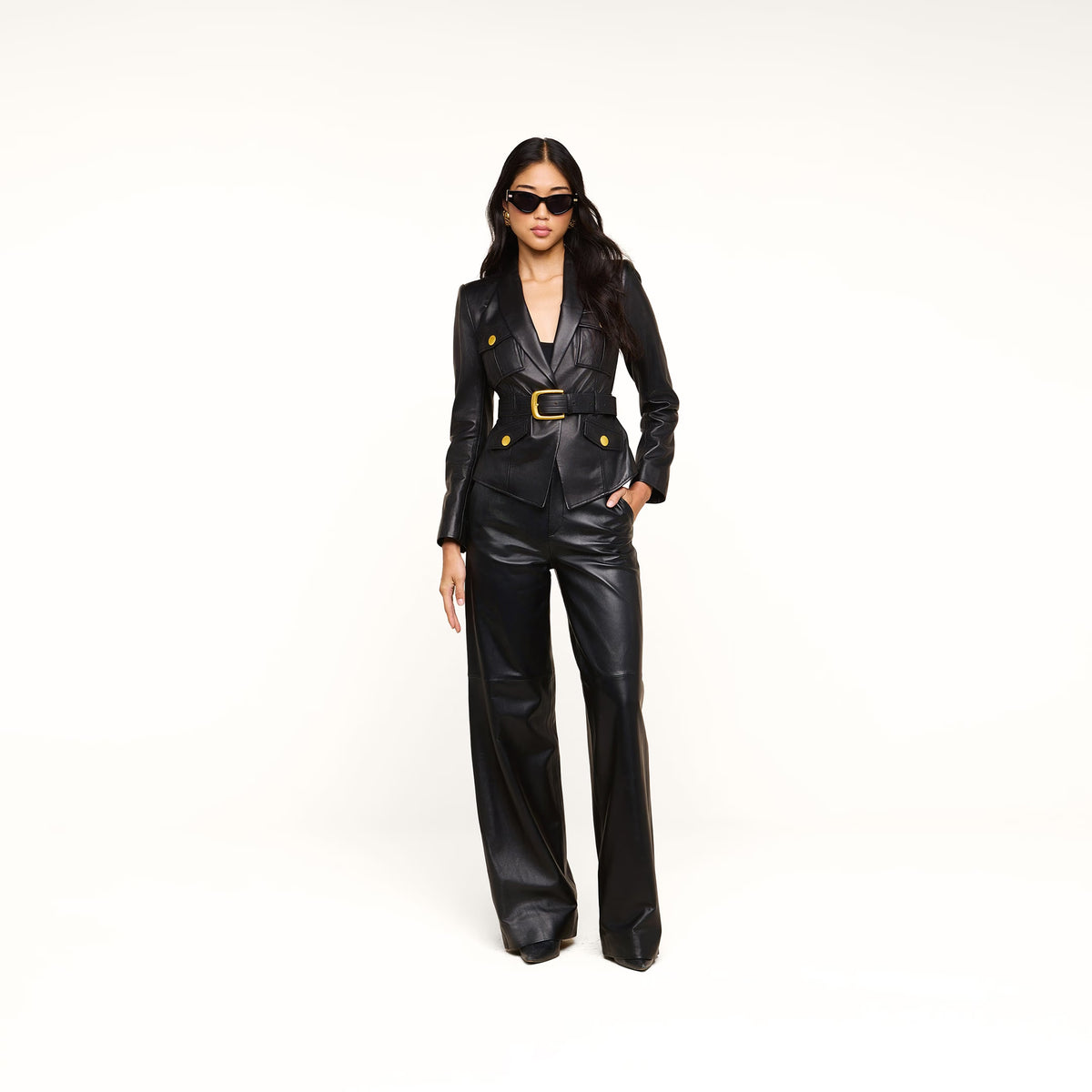 Wisteria Leather Blazer
