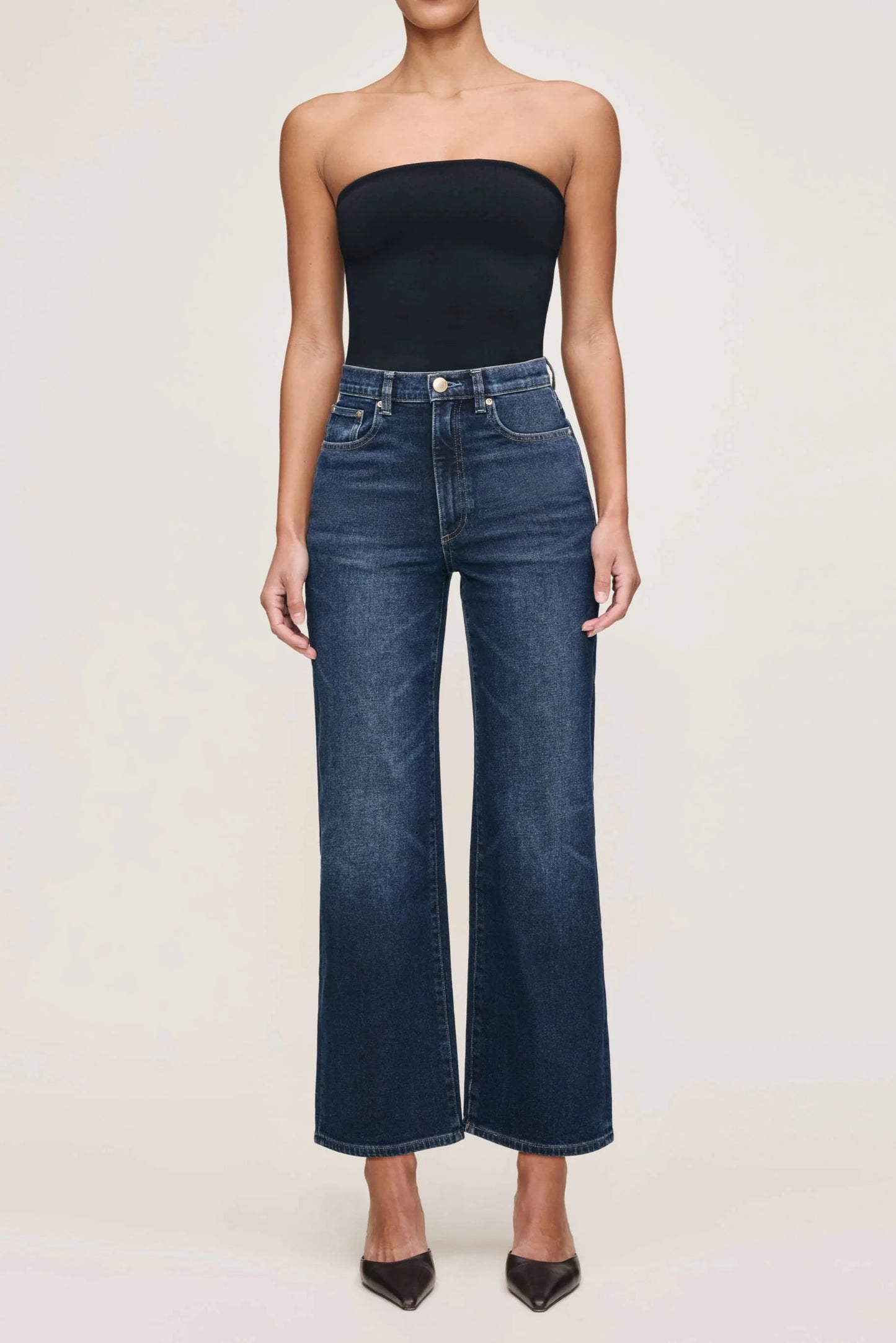 Karmine Refined Wide Leg High Rise 28" Jeans