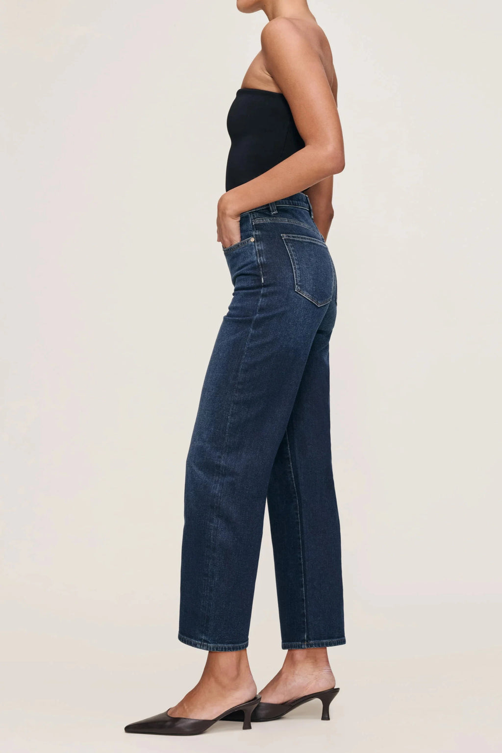 Karmine Refined Wide Leg High Rise 28" Jeans