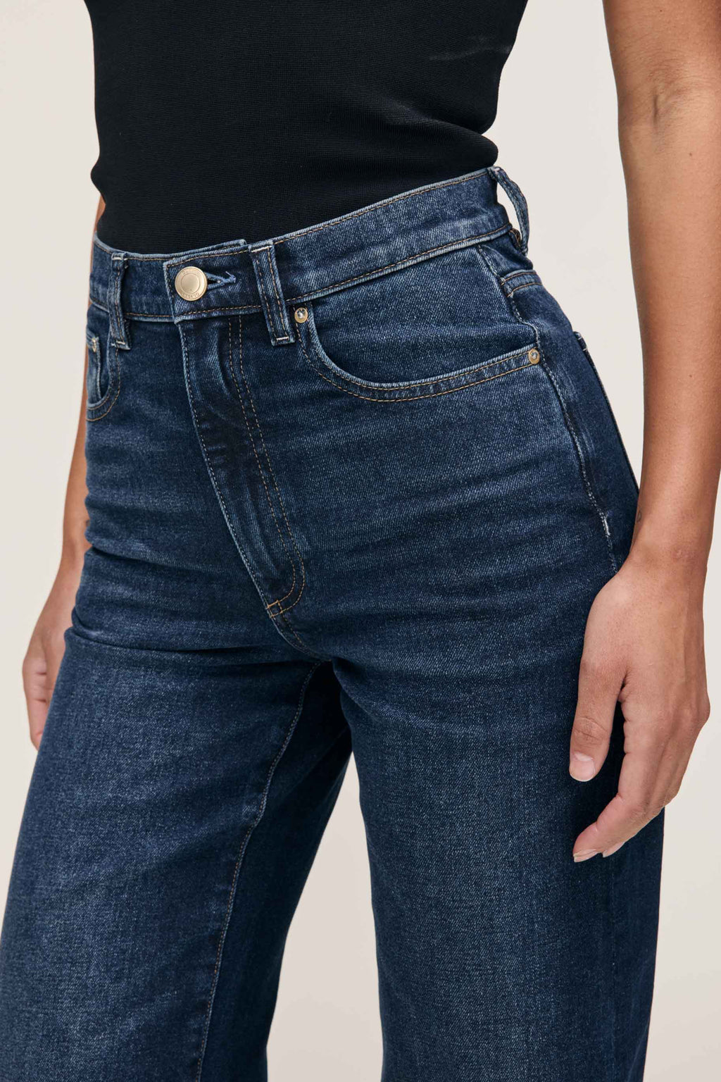 Karmine Refined Wide Leg High Rise 28" Jeans