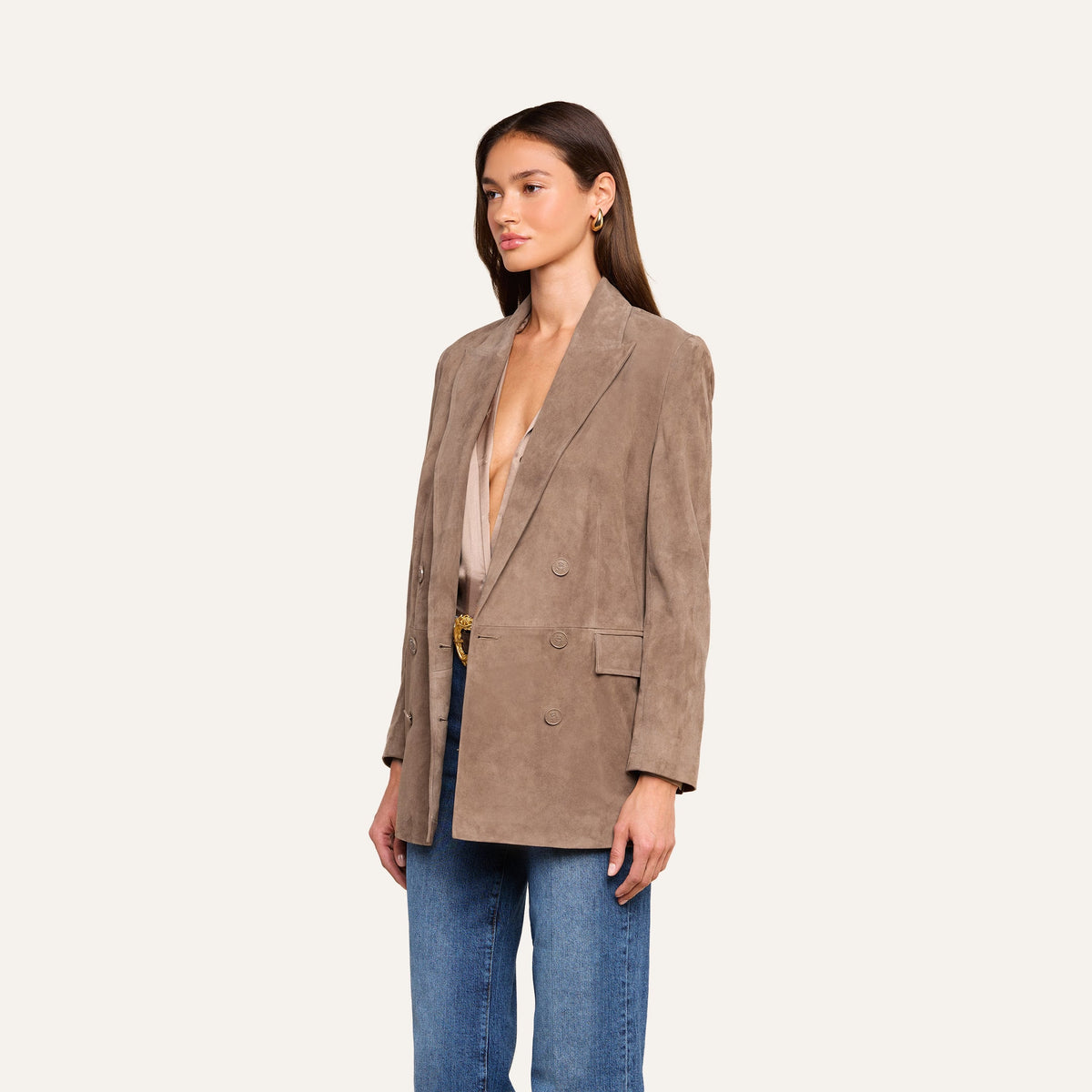 Aimee Oversized Suede Blazer