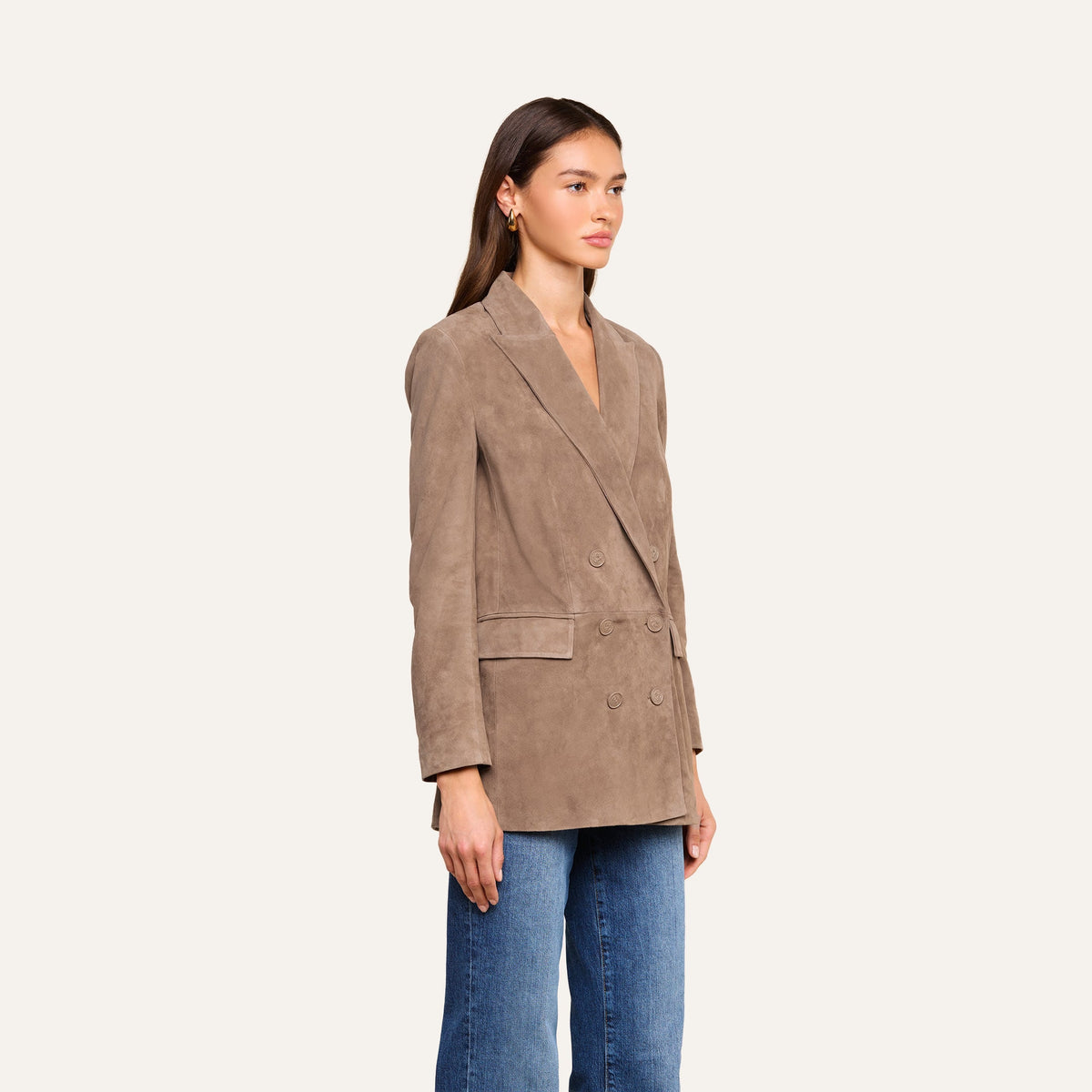 Aimee Oversized Suede Blazer