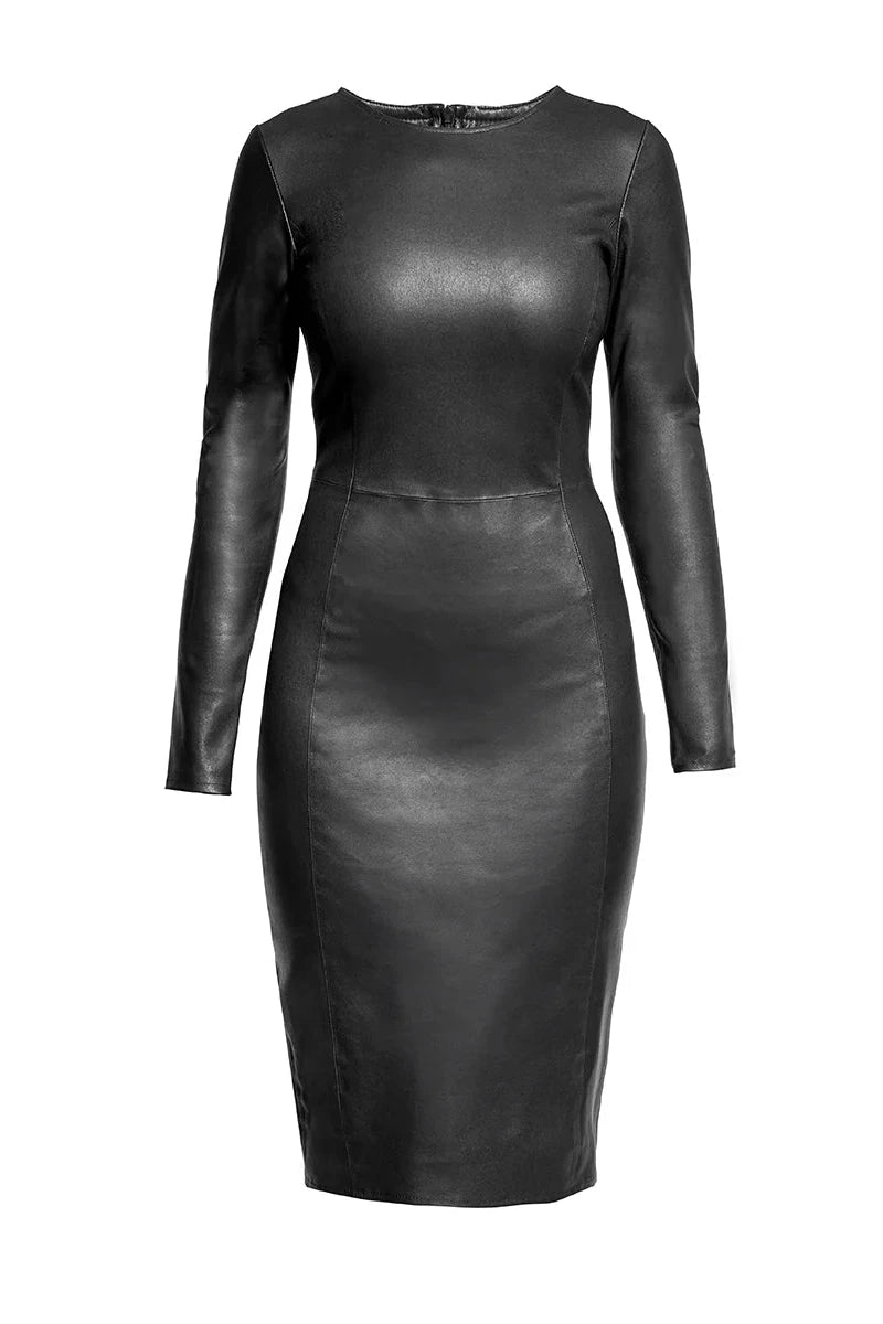 Mrs. Smith Stretch Leather Dress