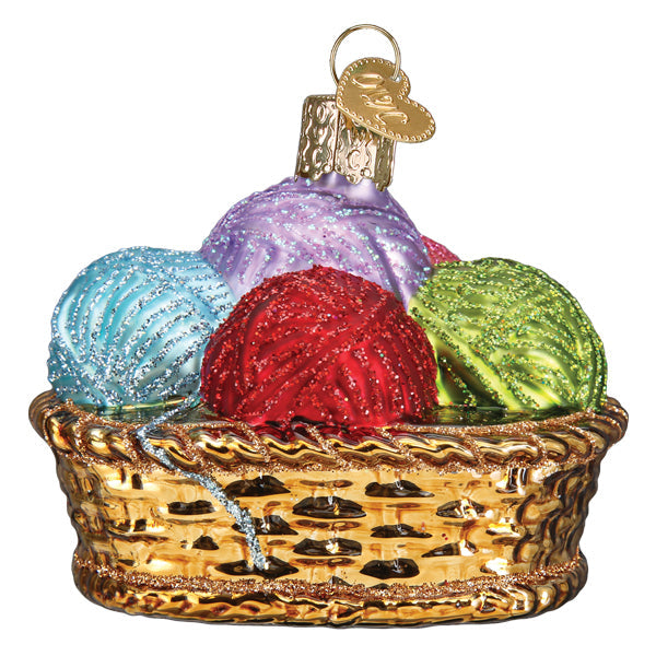 Basket Of Yarn Ornament