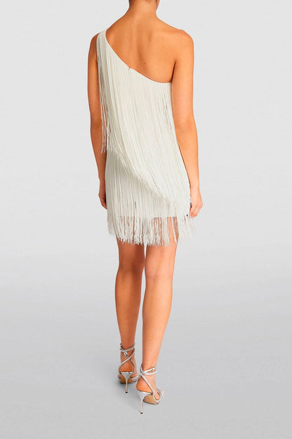 CASCADA DRESS MINI IN WHITE