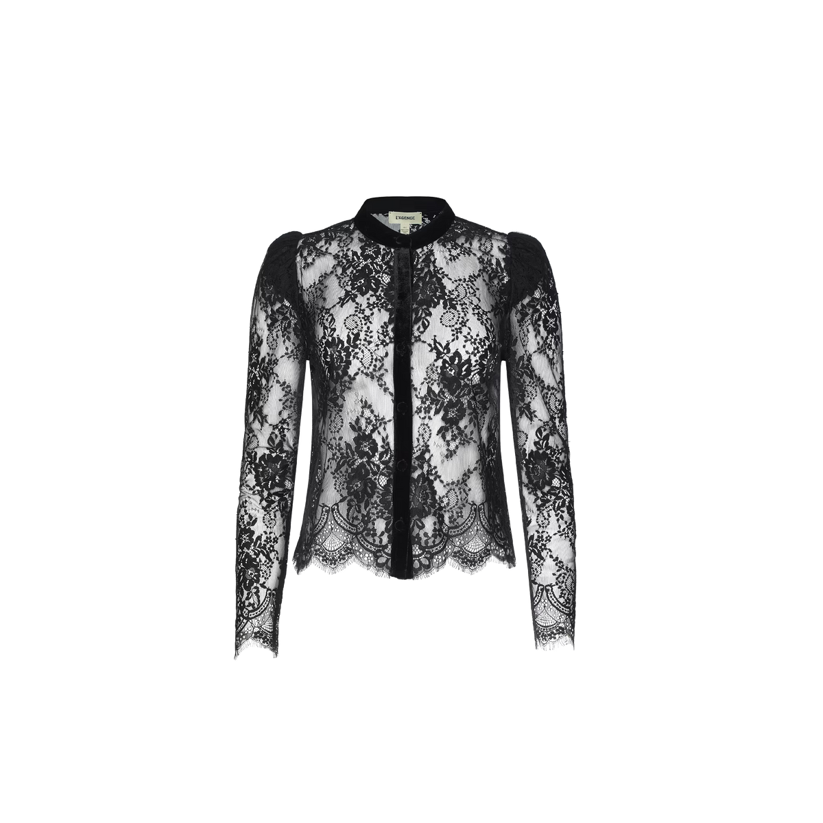 Dorothea Velvet Lace Blouse