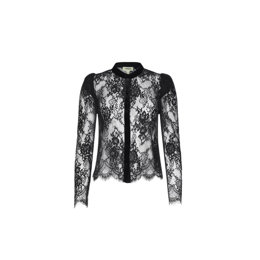 Dorothea Velvet Lace Blouse