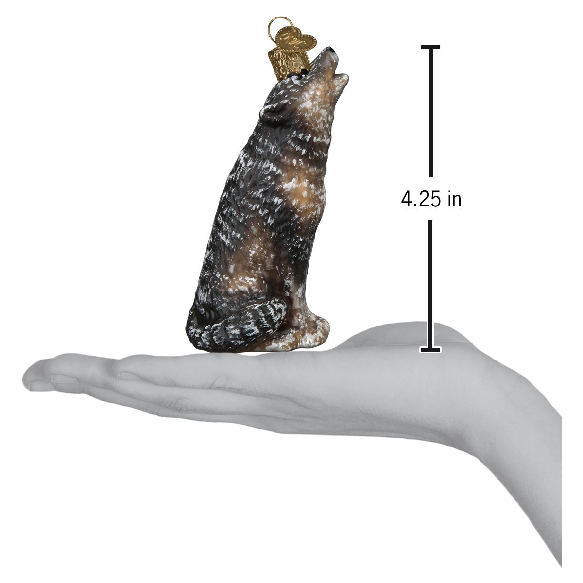 Vintage Howling Wolf Ornament