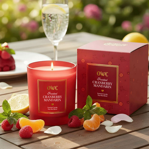 Frosted Cranberry Mandarin Candle