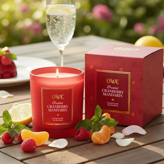 Frosted Cranberry Mandarin Candle