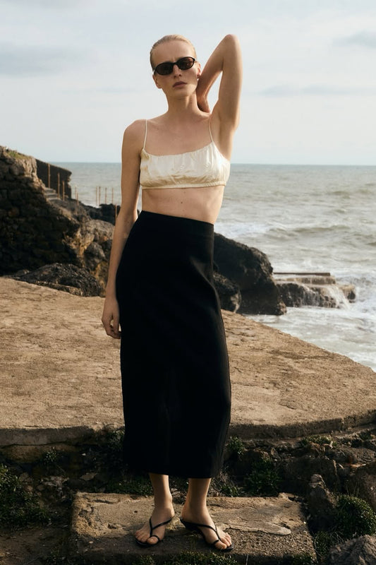 Linen Pencil Skirt