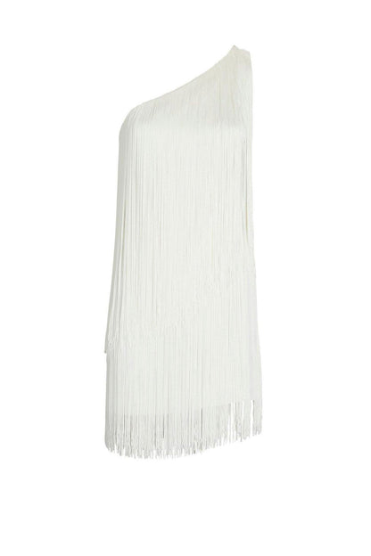 CASCADA DRESS MINI IN WHITE