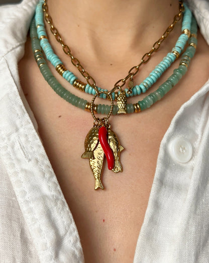 Seafoam Beaded Necklace