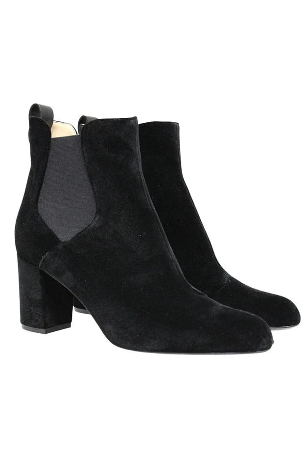 Velvet Heel Boots