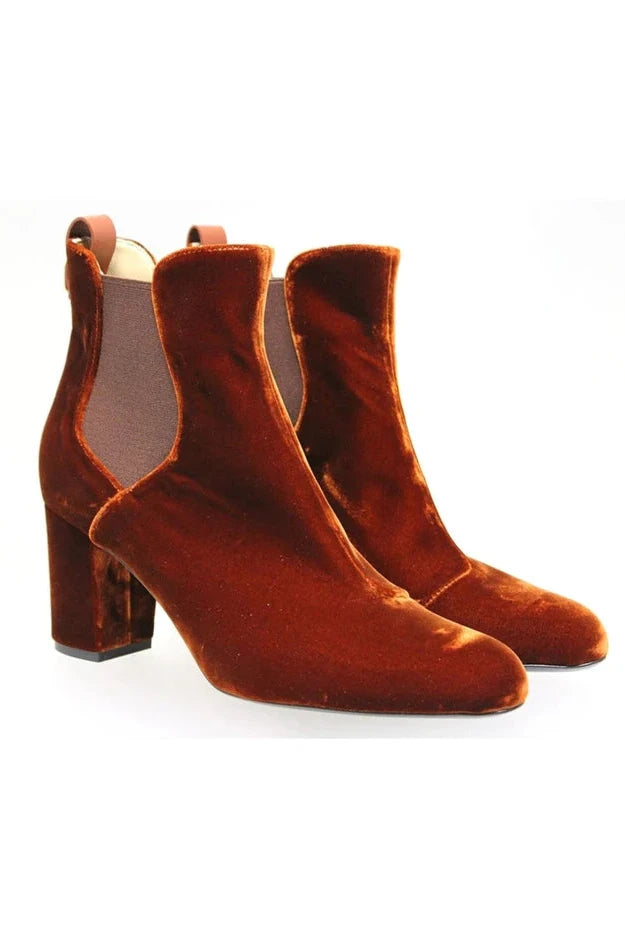 Velvet Heel Boots