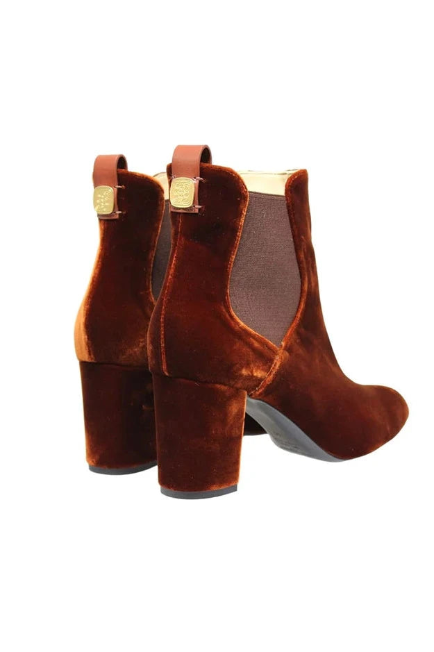 Velvet Heel Boots