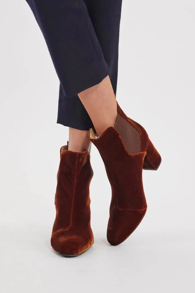 Velvet Heel Boots