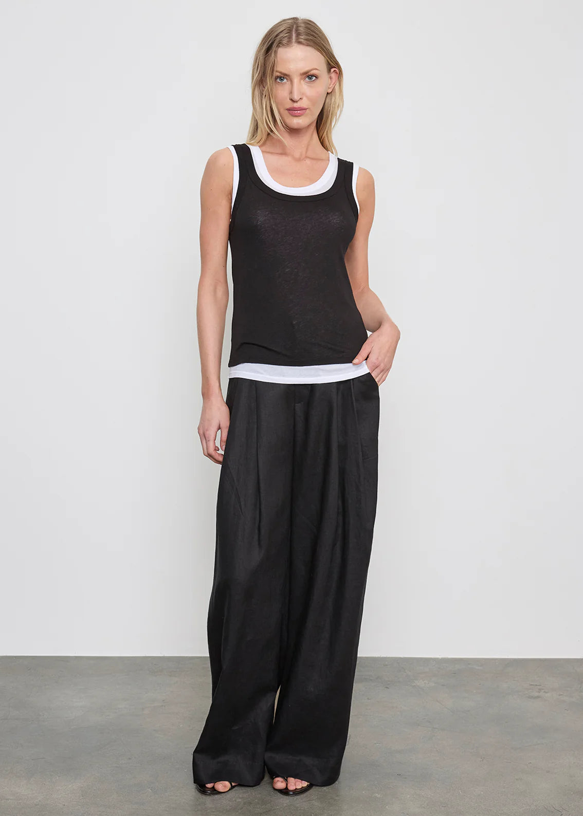 Tissue Jersey Layered Tanks