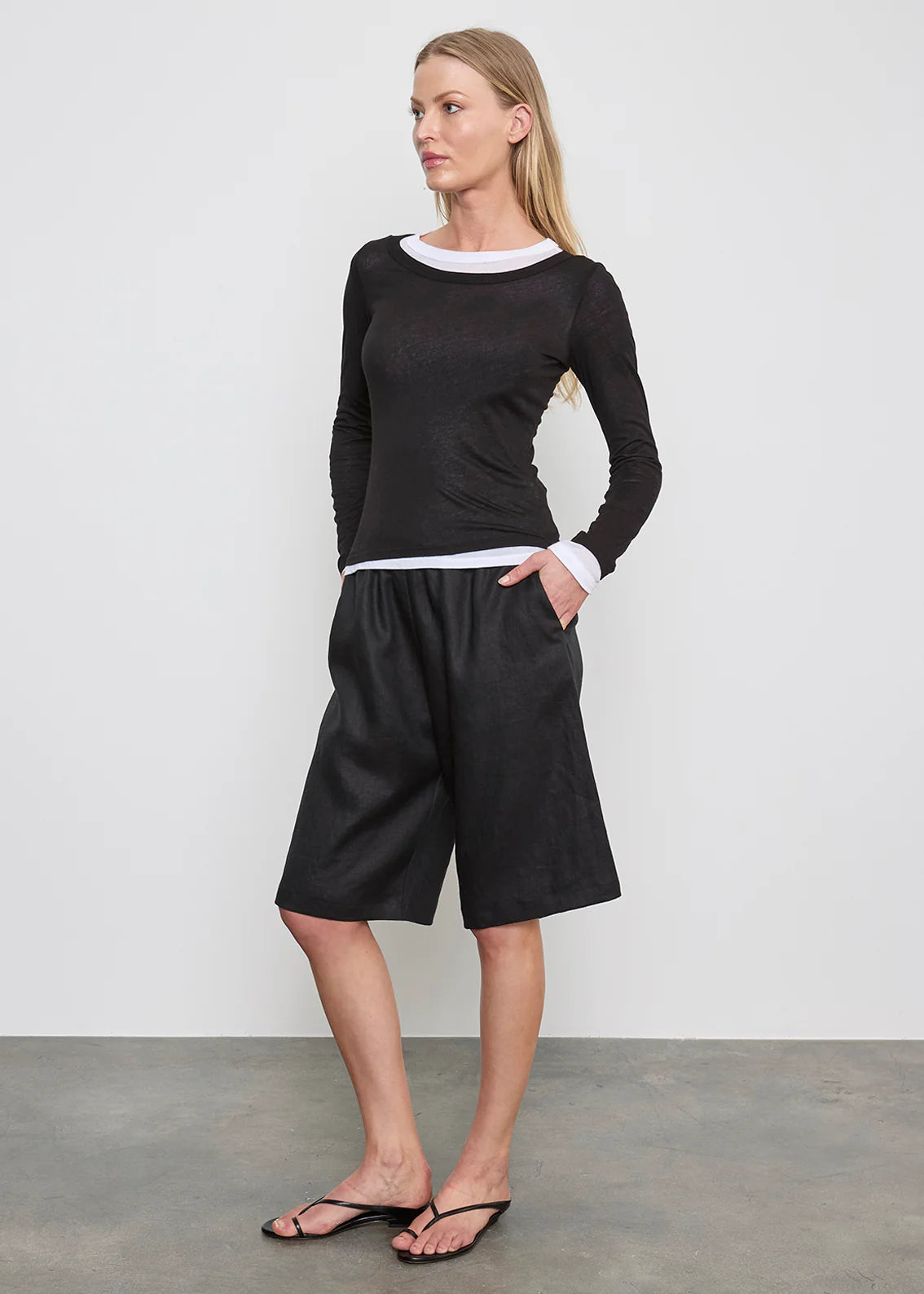Tissue Jersey Layered L/S