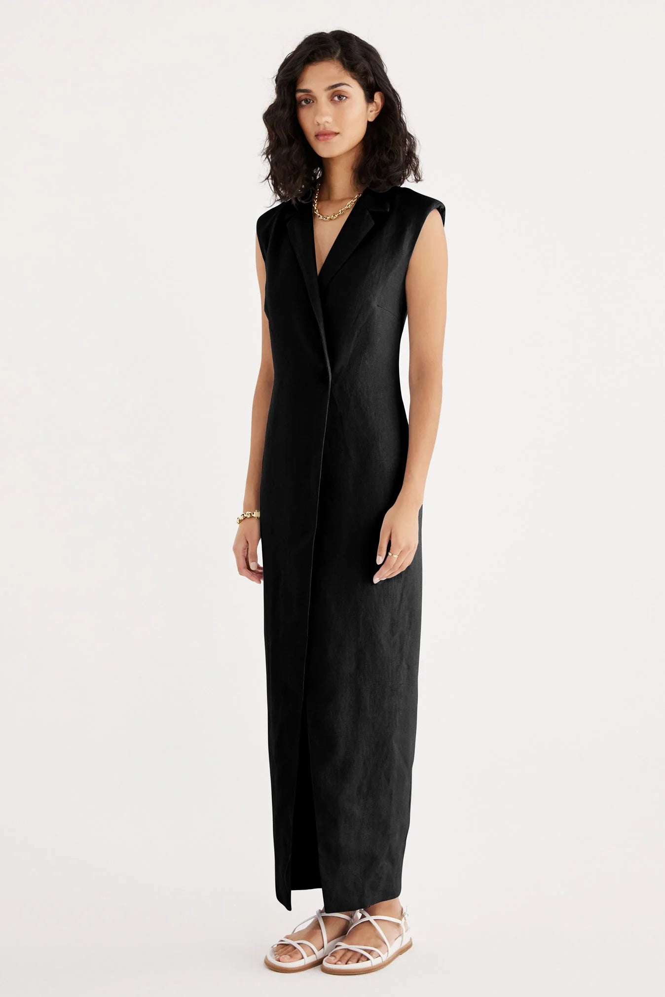 Halycon Sleeveless Maxi Blazer Dress