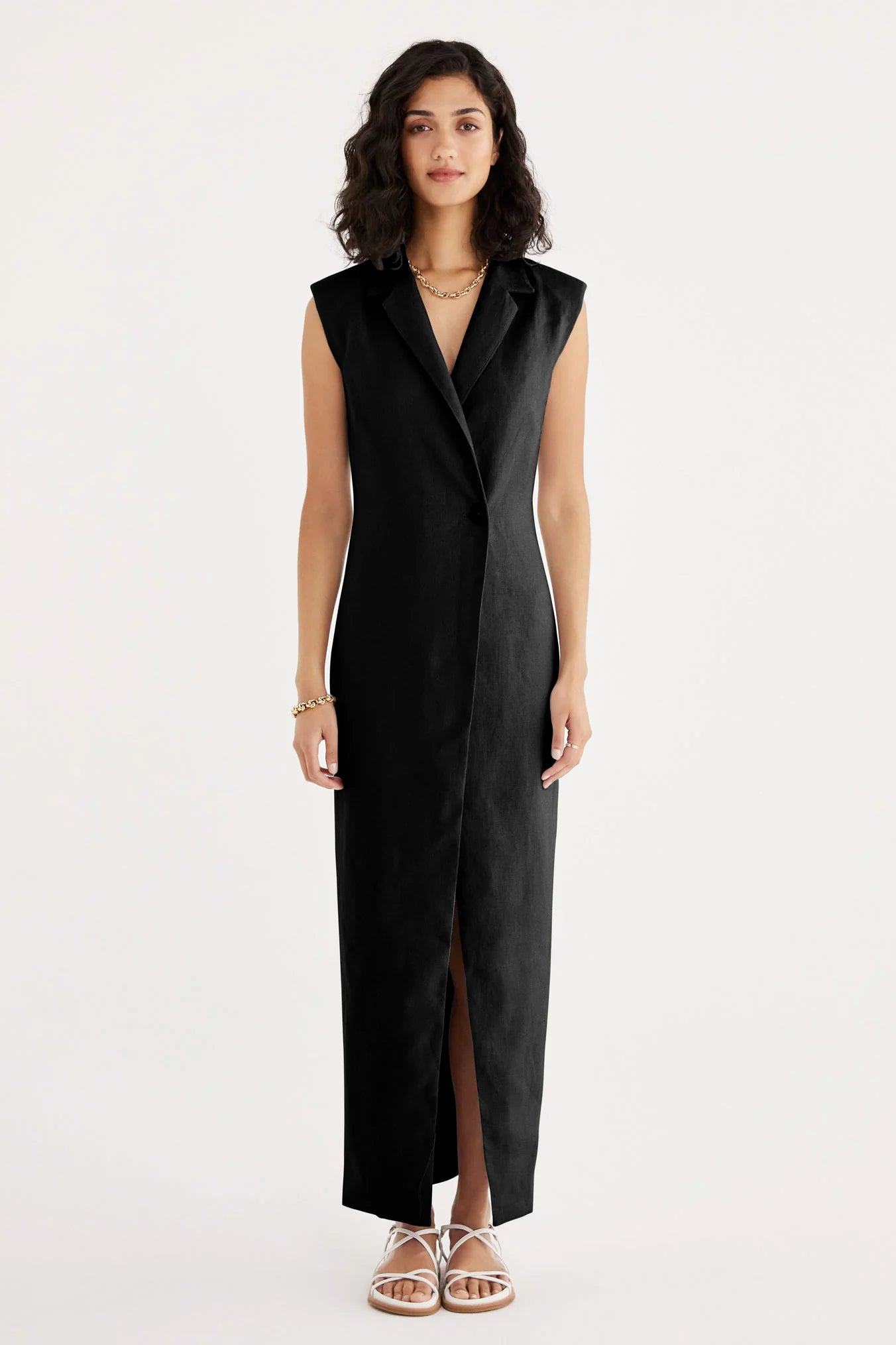 Halycon Sleeveless Maxi Blazer Dress