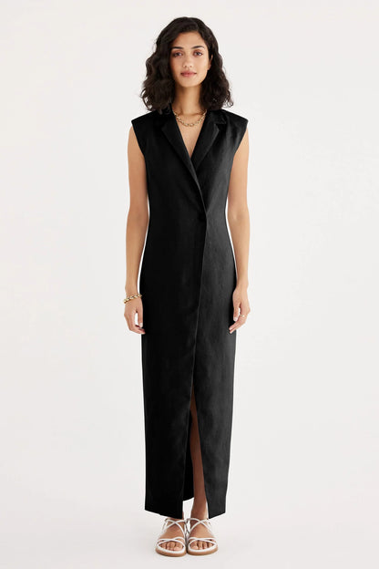 Halycon Sleeveless Maxi Blazer Dress