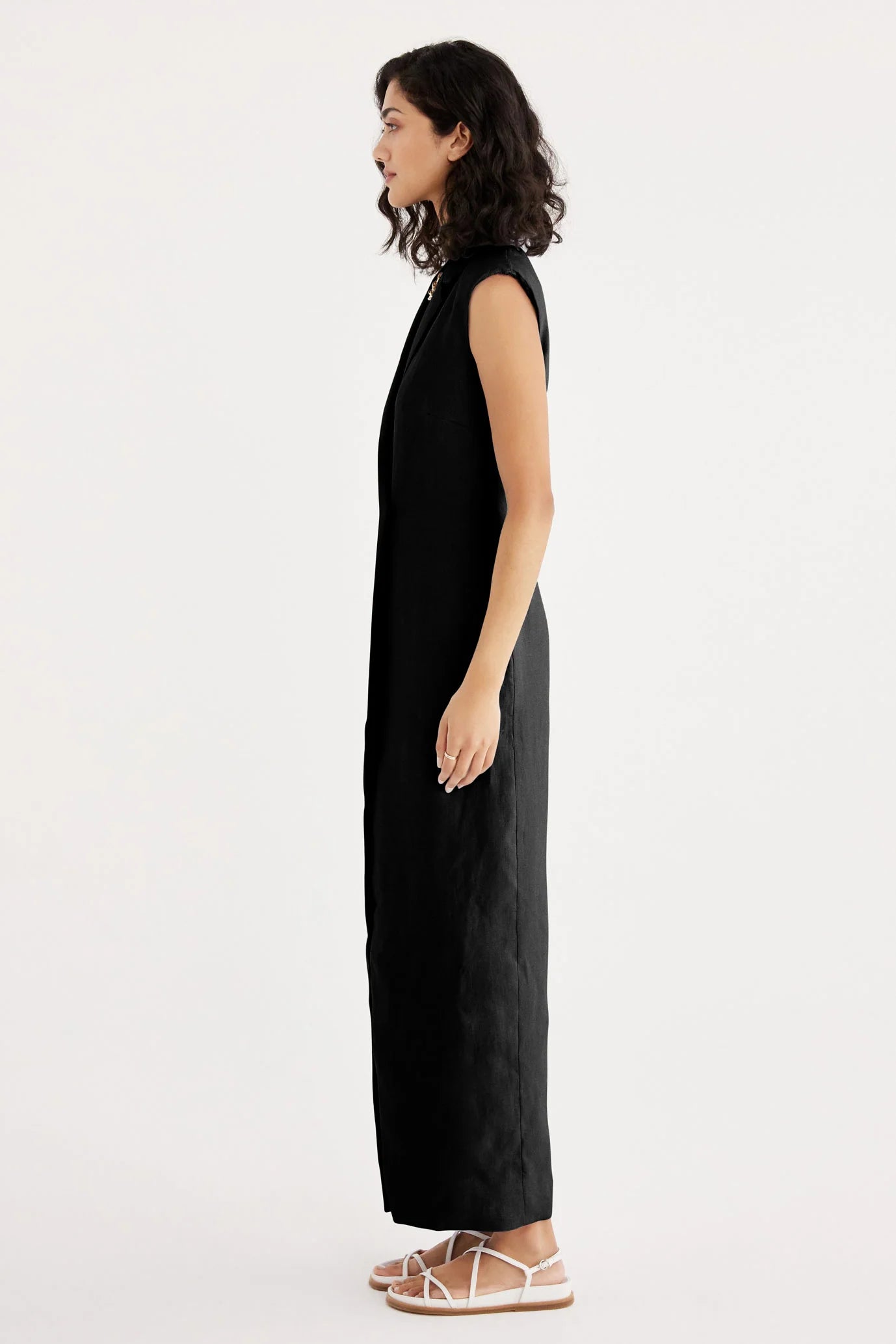 Halycon Sleeveless Maxi Blazer Dress