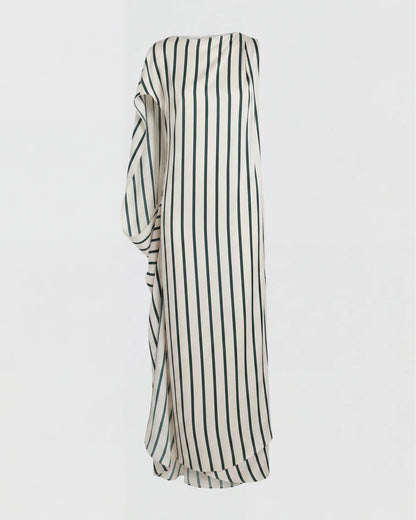 Cannes Silk Asymmetric Maxi Dress