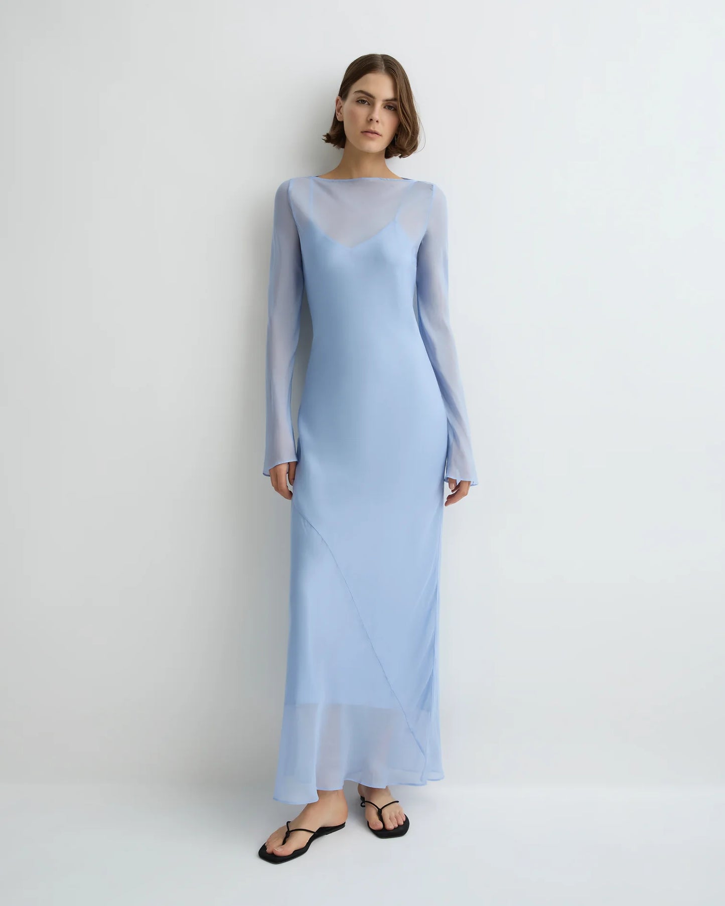 Capri Silk Bias Long Dress