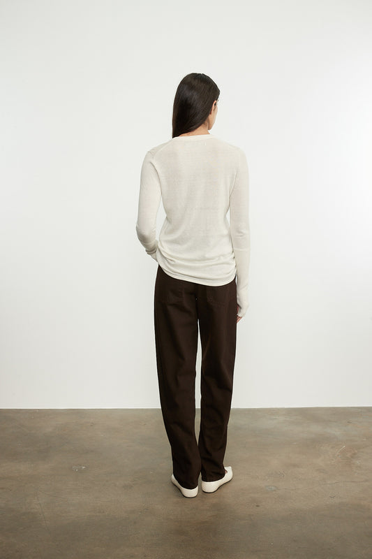 Fine Cashmere Knitted V-neck Sweater