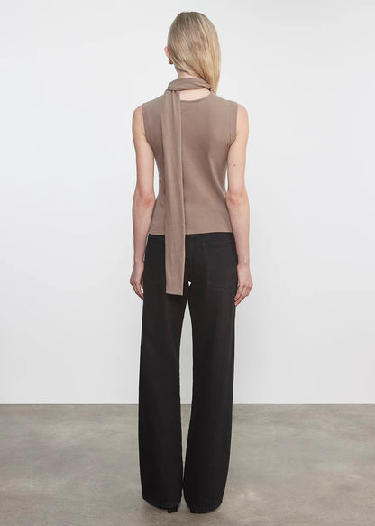 Cashmere Sleeveless Scarf Top