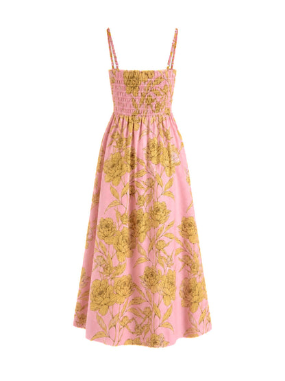 VENETA DRESS IN SUNLIT PINK PRINT