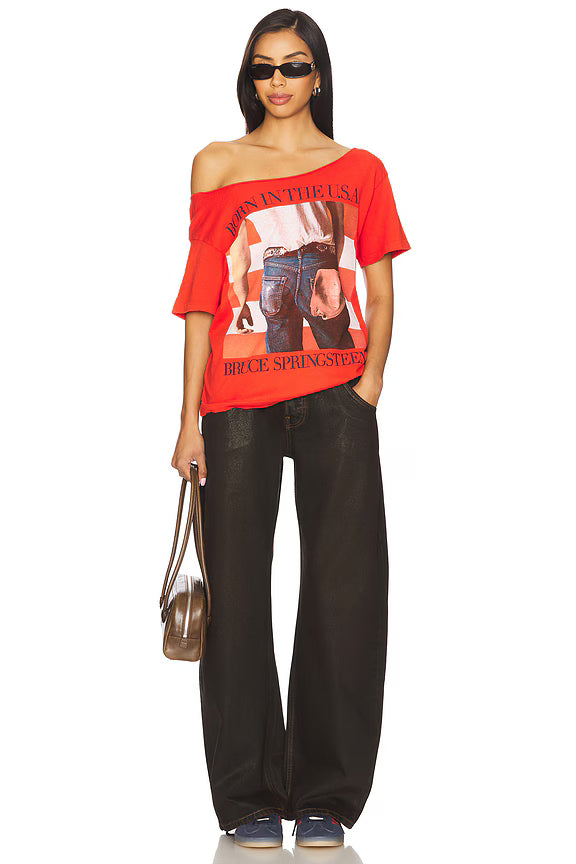 Bruce Springsteen Born in The Usa Off The Shoulder Tee