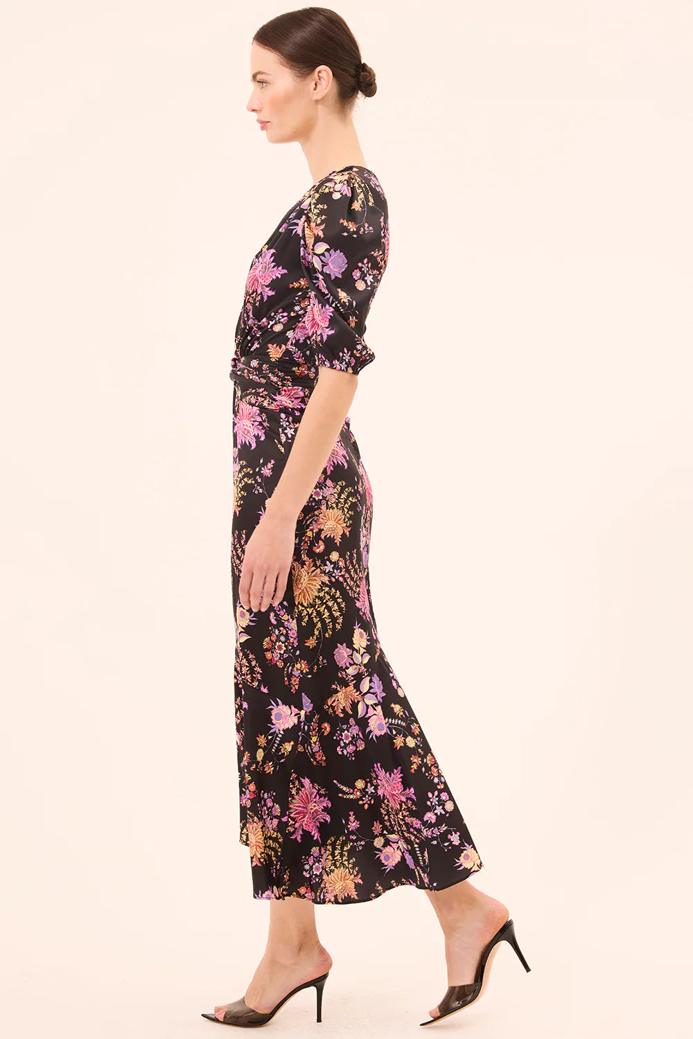 rosalie satin dress Rosalie Charming Spaghetti Straps Cowl Satin Dresses, Navy Blue